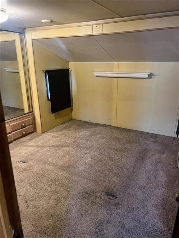 unfurnished bedroom with carpet and a closet