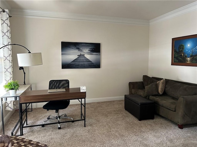 1055 Havenstone Walk, Lawrenceville, GA 30045 - office with carpet flooring and crown molding