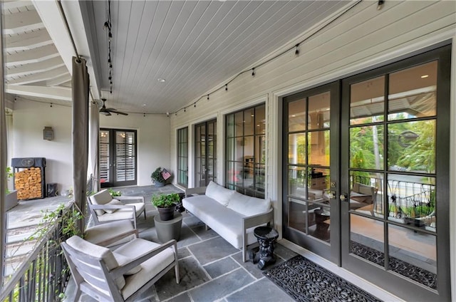 201 Dovecrest Dr, Atlanta, GA 30305 - view of patio / terrace featuring french doors