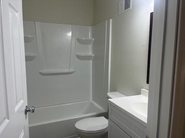 5950 Wintergreen Rd, Norcross, GA 30093 - bathroom featuring vanity, toilet, and washtub / shower combination