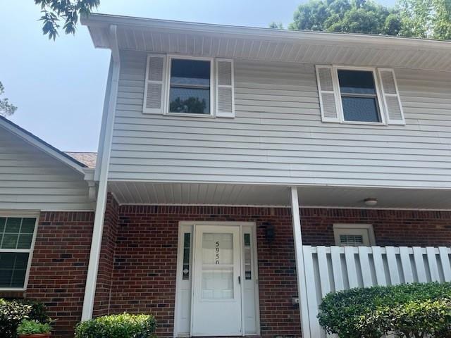 5950 Wintergreen Rd, Norcross, GA 30093 - view of exterior entry with brick siding