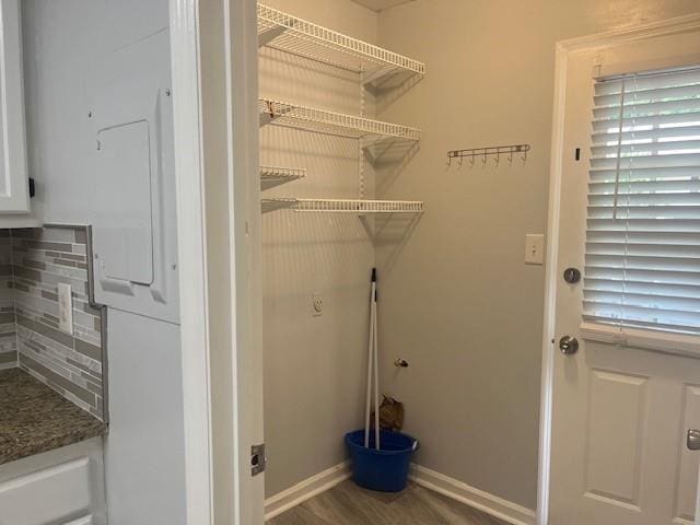 5950 Wintergreen Rd, Norcross, GA 30093 - laundry area featuring baseboards and healthy amount of natural light
