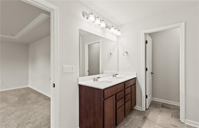 bathroom featuring vanity