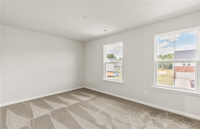 carpeted empty room with plenty of natural light