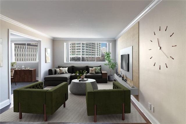 215 Piedmont Ave NE Unit 502, Atlanta, GA 30308 - living area with crown molding and baseboards