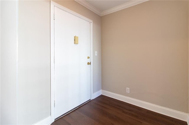 215 Piedmont Ave NE Unit 502, Atlanta, GA 30308 - spare room featuring dark wood-style floors and crown molding