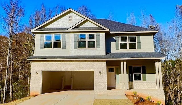 craftsman-style house featuring a garage