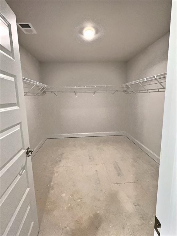 view of walk in closet