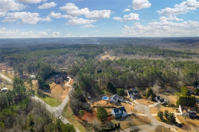 aerial view with a view of trees