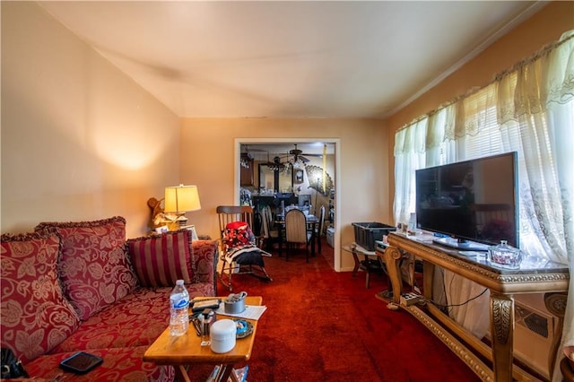 379 Utoy Cir SW, Atlanta, GA 30331 - carpeted living area featuring a ceiling fan