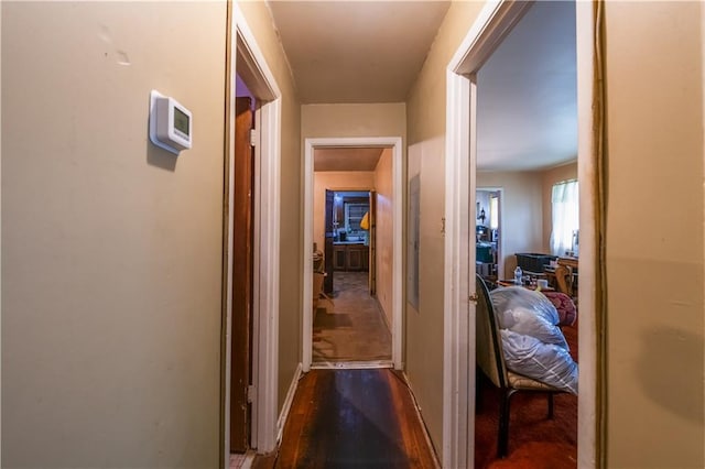 379 Utoy Cir SW, Atlanta, GA 30331 - hall with dark wood finished floors