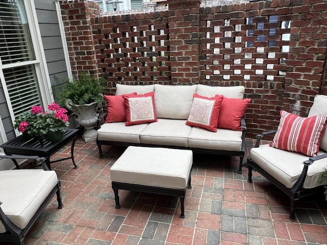 balcony with a patio