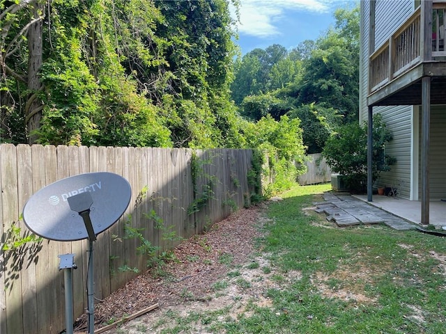 view of yard featuring a patio area