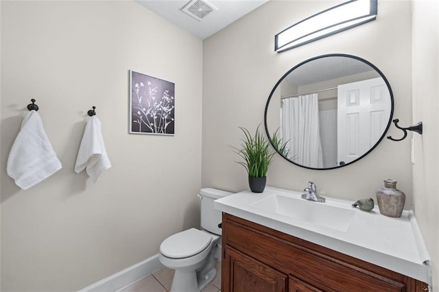 706 Twin Brooks Ct SE, Marietta, GA 30067 - full bath with vanity, baseboards, tile patterned floors, toilet, and visible vents