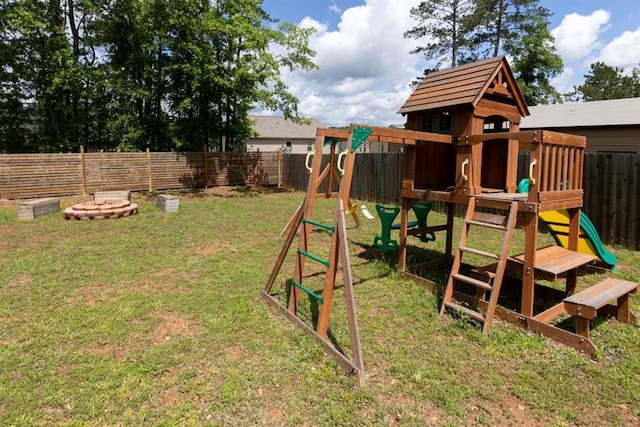 view of jungle gym