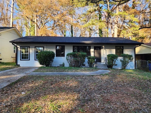 view of ranch-style house