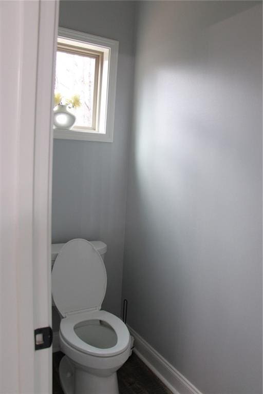 223 Deans Dr, Dawsonville, GA 30534 - bathroom with baseboards and toilet
