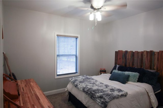 223 Deans Dr, Dawsonville, GA 30534 - bedroom with baseboards, carpet floors, and a ceiling fan