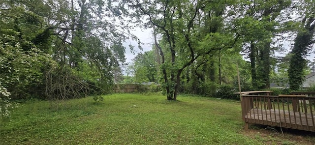 1516 Carter Rd, Decatur, GA 30032 - view of yard with a wooden deck