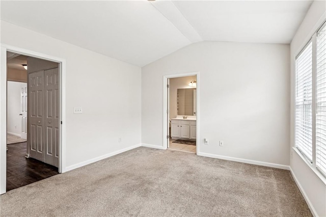 1049 Prestwyck Ct, Alpharetta, GA 30004 - spare room with vaulted ceiling, carpet, and plenty of natural light