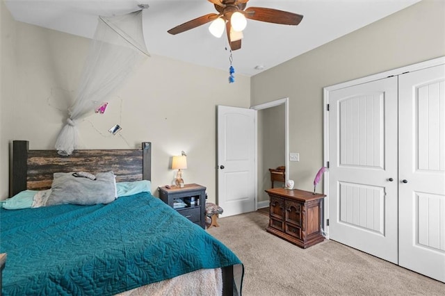 417 Beamer Rd SW, Calhoun, GA 30701 - carpeted bedroom with a closet and ceiling fan