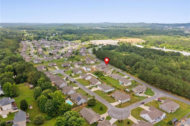 417 Beamer Rd SW, Calhoun, GA 30701 - aerial overview of property's location featuring a forest and nearby suburban area