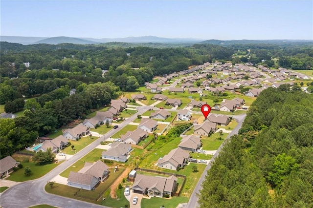 417 Beamer Rd SW, Calhoun, GA 30701 - aerial view of property's location featuring nearby suburban area, a heavily wooded area, and mountains