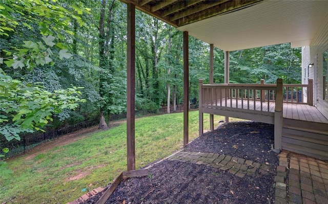 2121 Brittany Ct, Gainesville, GA 30506 - view of yard with a wooden deck