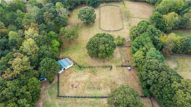 drone / aerial view with a rural view