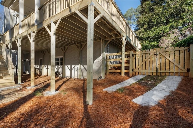 view of horse barn