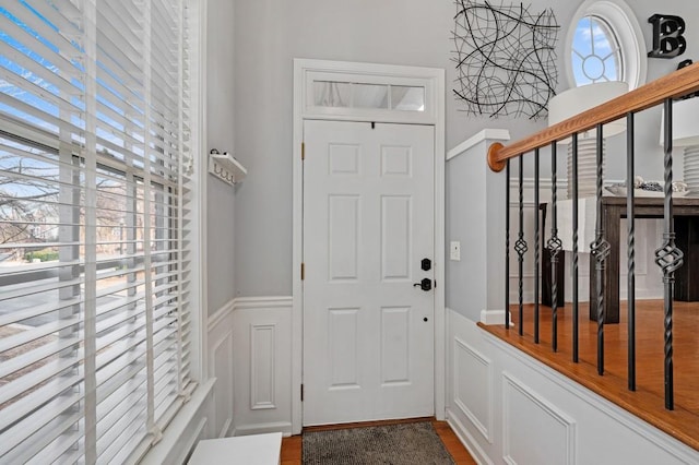 doorway to outside with hardwood / wood-style floors