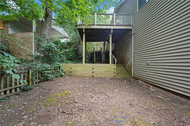 exterior space featuring a deck