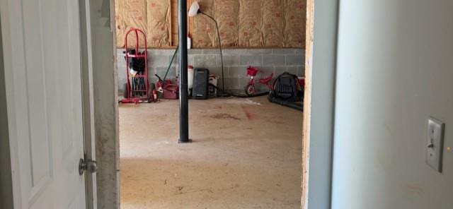 view of basement