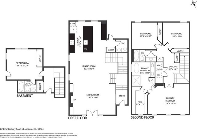 823 Canterbury Overlook, Atlanta, GA 30324 - view of layout