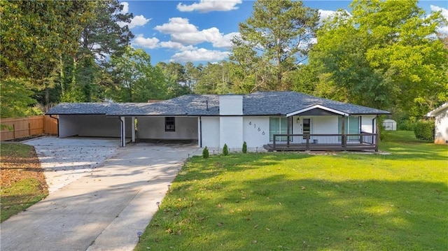 4166 Idlevale Dr, Tucker, GA 30084 - ranch-style house featuring an attached carport, driveway, and a porch