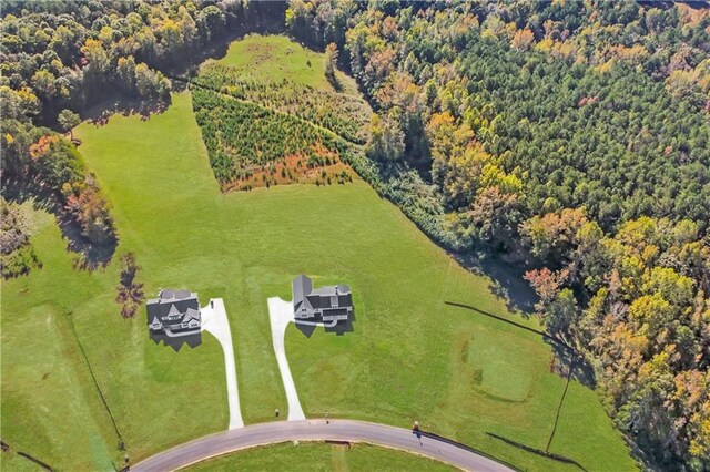 drone / aerial view featuring a rural view