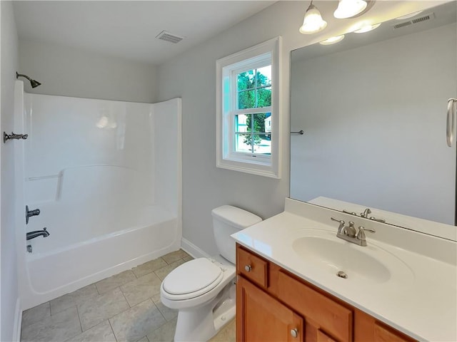6405 Beaver Creek Trl, Atlanta, GA 30349 - bathroom with visible vents, baseboards, toilet, and vanity