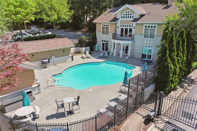 view of pool with a patio