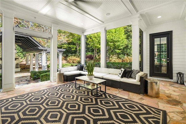 view of sunroom / solarium