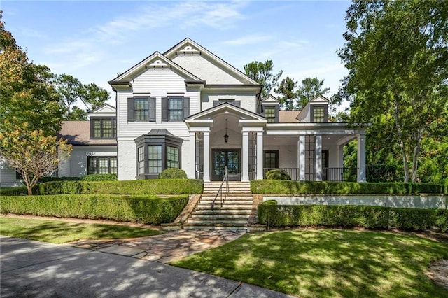 view of front of property with french doors