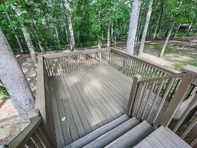 view of wooden deck