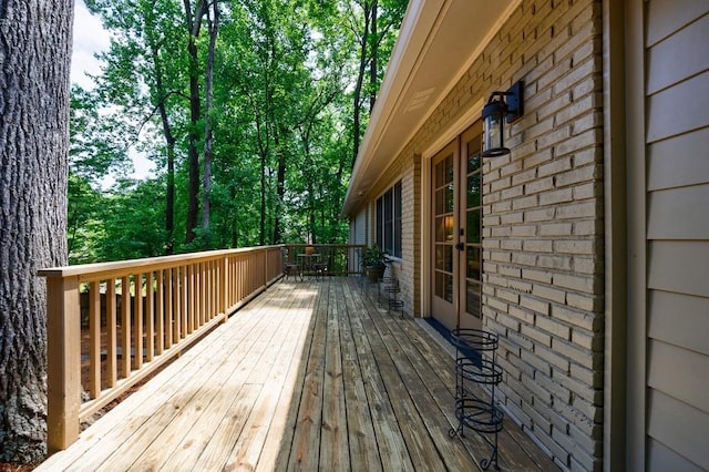 view of wooden deck