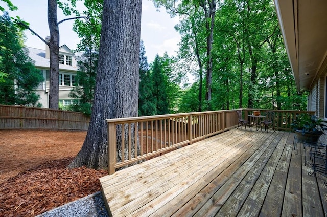 view of wooden terrace