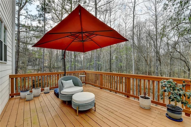 view of wooden deck