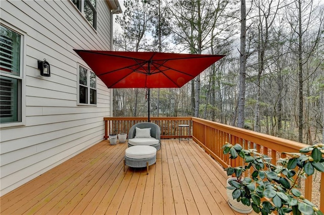 view of wooden deck