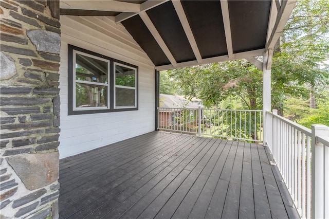 view of wooden deck