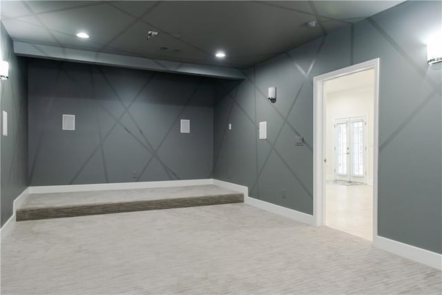 3258 Bransley Way, Duluth, GA 30097 - spare room featuring carpet, a decorative wall, and recessed lighting