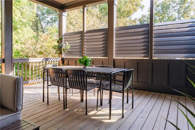 view of sunroom