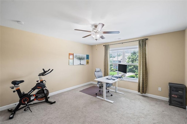 745 Newfield Ln, Alpharetta, GA 30004 - carpeted office with baseboards and ceiling fan