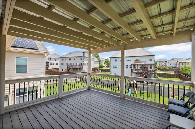 745 Newfield Ln, Alpharetta, GA 30004 - wooden terrace with a residential view and a fenced backyard